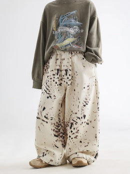 Leopard Wide-Leg Pants