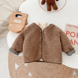 Teddy Plaid Coat