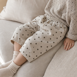 Dot Linen Pants