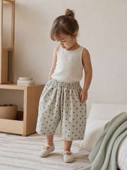 Dot Linen Pants