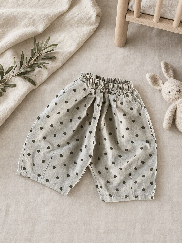 Dot Linen Pants