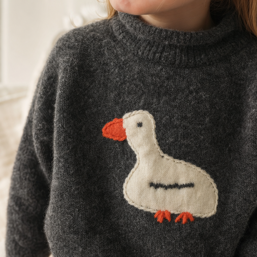 Ducky Knit Sweater detail photo