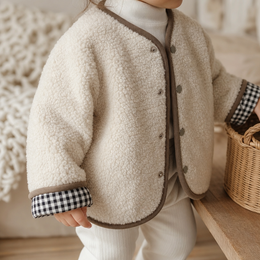 Teddy Plaid Coat